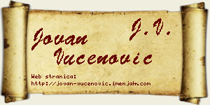 Jovan Vučenović vizit kartica